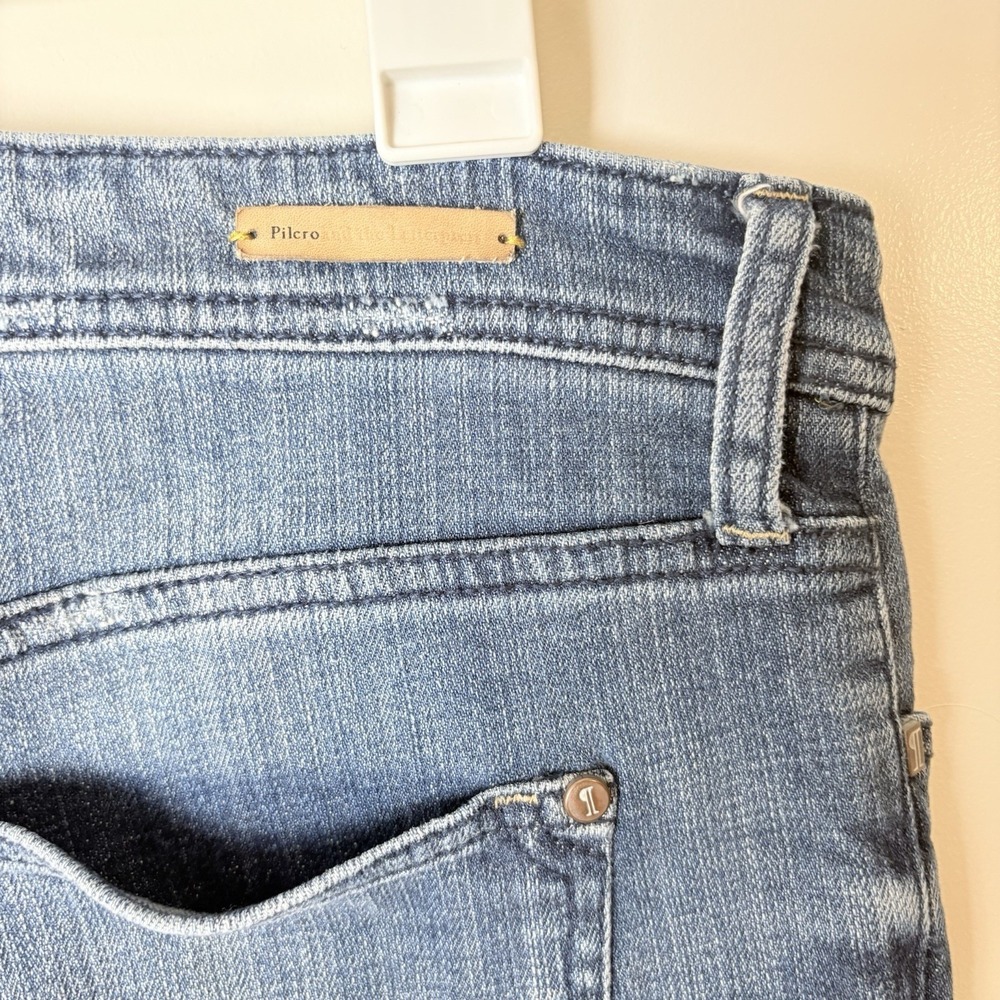 Anthropologie Pilcro Hyphen Patchwork Embroidered Jeans 29 Dark/Med Wash- Grunge - Picture 14 of 15